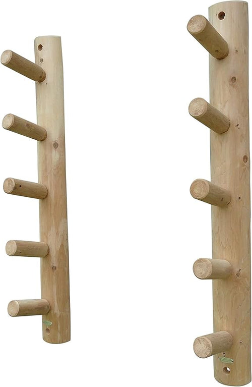 10-Place Wall-Mounted Ski Log Racks - Skis Wall Mount Garage Racks, Indoor & Outdoor Vertical Ski Holders for Walls, Hangers for Skis Indoor Storage Rack, Garage Hanging Rack - Unfinished