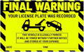 easykart labels 50 Parking Violation Notice Parking Violation Stickers Tow for Car Parking Warning Adhesive Car Window Fluorescent Green Labels (1 Pack)