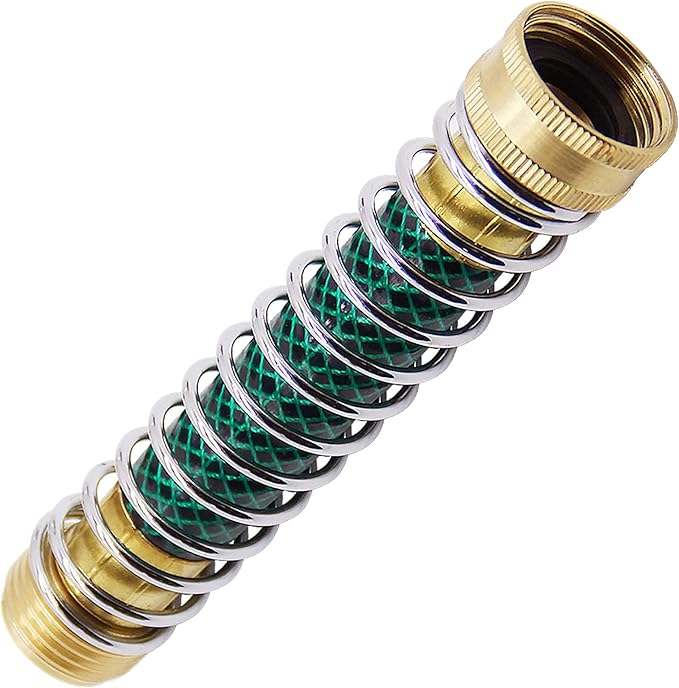 Garden Hose Extension Adapter, Hose Kink Protector with Coil Spring, 2 Pack