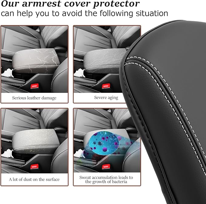SKTU for 2025 VW Tiguan Accessories Center Console Cover for 2025+ Volkswagen Tiguan (S/SE/SE R-Line Black/SEL R-Line) Armrest Cover 2025 Tiguan Accessories 2025 Tiguan Console Cushion (Thickened)