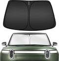 ARISMOTOR Windshield Sun Shade for Rivian R1S 2022-2025 2026, Custom Fit Foldable Front Window Sunshade Sun Visor Protector, Block UV Rays Keep Your Car Cooler