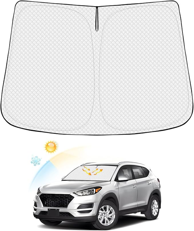 Windshield Sun Shade for Hyundai Tucson 2016-2021 Thicken 6-Layer Front Window Sunshade Cover Sun Visor Shield Protector Block UV Rays Keep Vehicle Cool