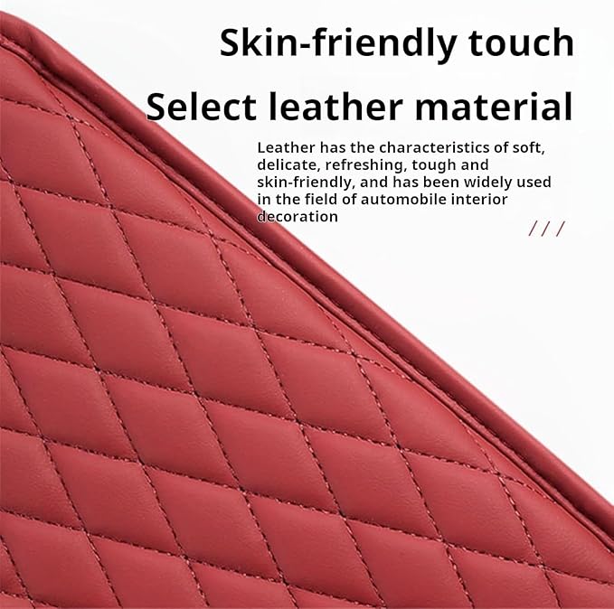 Car Armrest Cover Leather Car Console Covers Box Pad with Pocket and Tissue Box Arm Rest Cover for Car for SUV Truck Sedan Vehicle (Thin-bark)