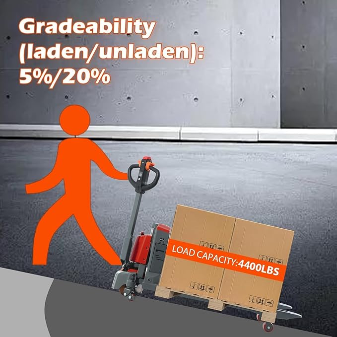 Tory Carrier Full Electric Power Pallet Jack Truck 4400lb Cap. 48" x 27" Fork Size, Lithium Battery Motorized Trucks Lift for Material Handling