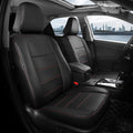 for Toyota Camry Seat Covers L LE XLE 2012 2013 2014 2015 2016 2017 - Custom Fit Car Seat Covers Full Set, Waterproof Breathable Luxury Leather Seat Covers for Cars, Black Red Not for Hybrid