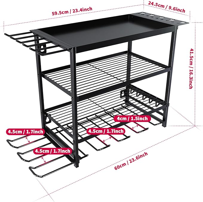 Power Tool Organizer - Garage Tool Holder and Storage (Black, B)