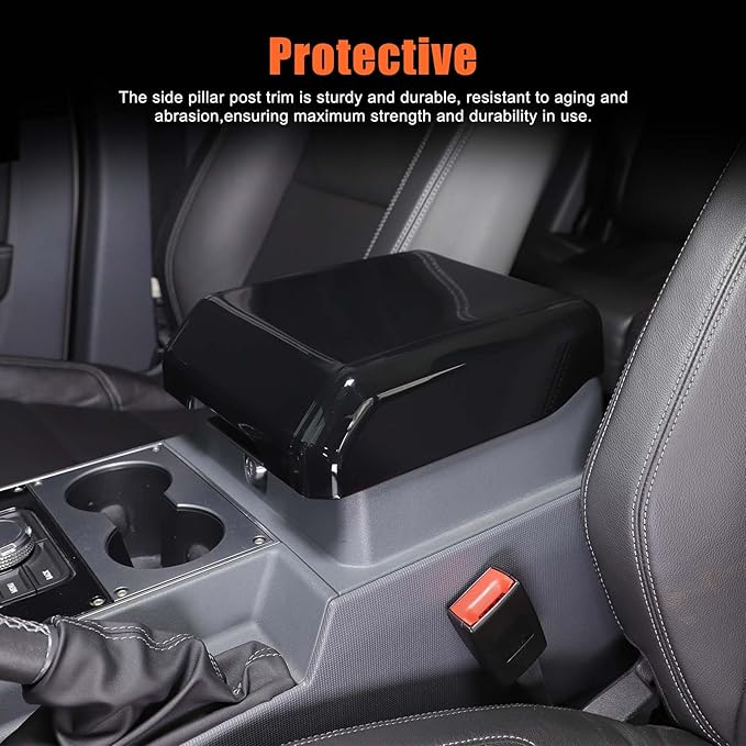 Armrest Box Cover Center Console Pad Compatible with INEOS Grenadier 2020-2025, Auto Armrest Cover, Fashionable and Beautiful, Waterproof Car Center Console Armrest Cover (Glossy Black)