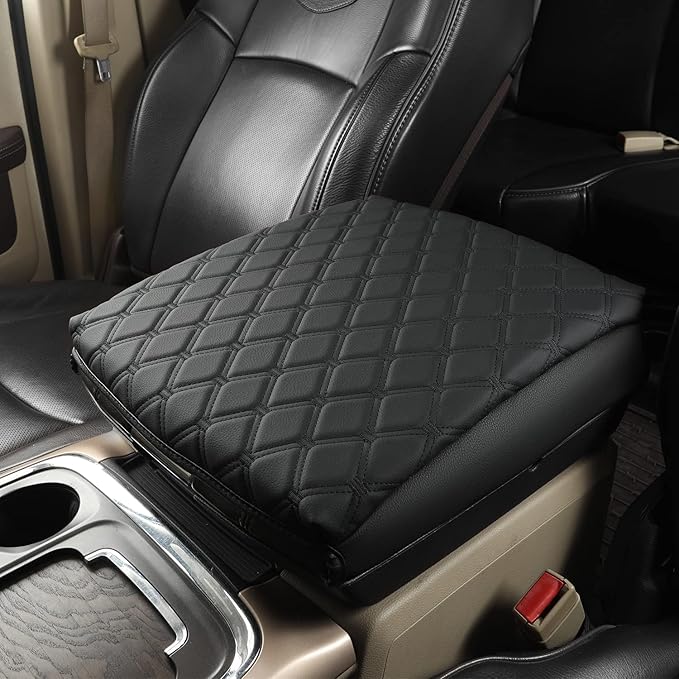 GIANT PANDA Center Console Cover Armrest Cover Cushion Fits Dodge RAM 1500 2500 3500 2009 2010 2011 2012 2013 2014 2015 2016 2017 2018, Scratch Resistant and Waterproof, Black