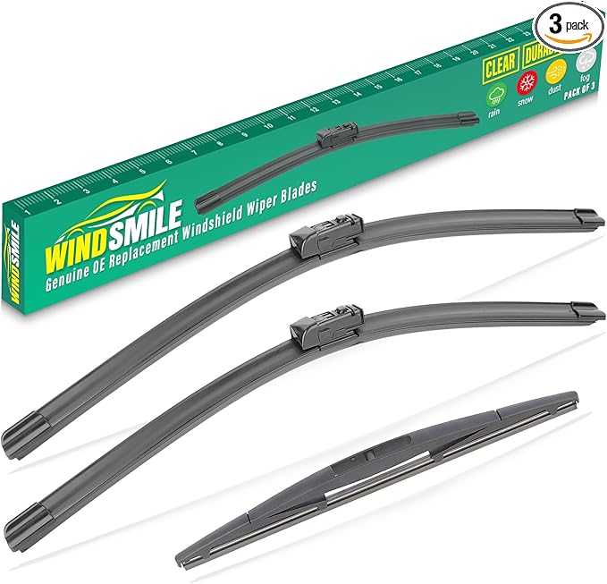 26" 18" 16" Windshield Wiper Blades Replacement for Subaru Outback 2020 2021 2022 2023 2024 Premium All Weather Front Rear Wipers Set - OEM Quality (Pack of 3)