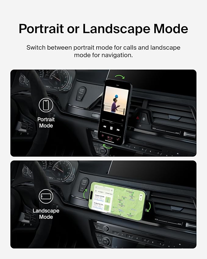 Belkin MagSafe Vent Mount Pro MagSafe iPhone Mount For Car - Silver