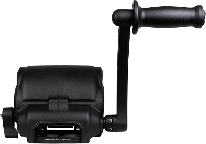Powerwinch Premier Series 2000 Manual Trailer Winch for Boat Trailers, 2000 lb Capacity, Fully Assembled, Die Cast Aluminum Housing, 20' Strap, Easiest Operation on The Market, 4.75:1 Gear Ratio.
