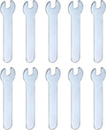 HARFINGTON 10pcs Small Wrench Open End Wrench 6x66x1.5mm Metric U-Shaped Single Open Ended Spanner Super Thin Small Flat Head Galvanizing Wrench for Automotive Repair Furniture Assembly