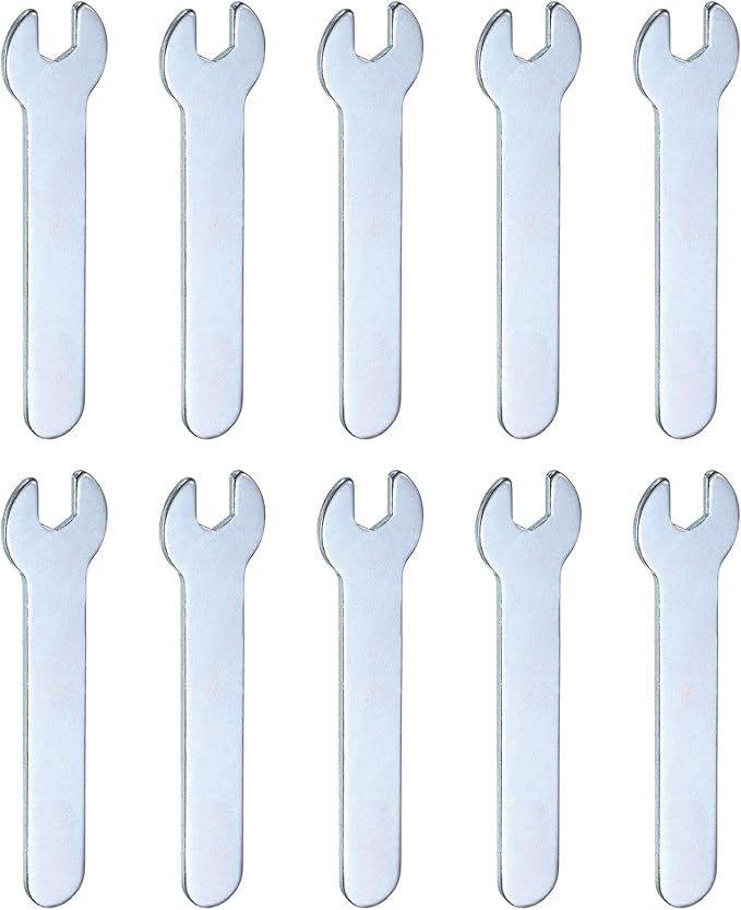 HARFINGTON 10pcs Small Wrench Open End Wrench 6x66x1.5mm Metric U-Shaped Single Open Ended Spanner Super Thin Small Flat Head Galvanizing Wrench for Automotive Repair Furniture Assembly