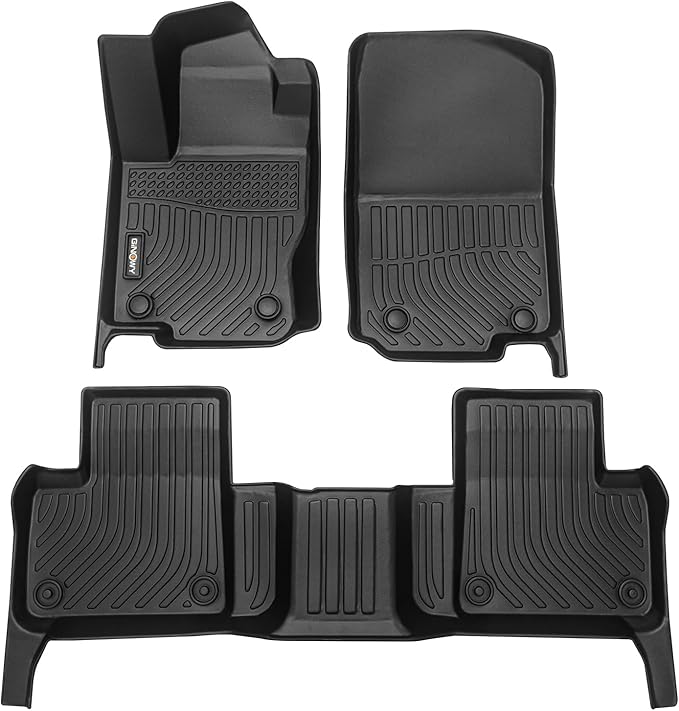 GINOWY-Floor Mats for Benz ML/GL/GLE 2012-2019, TPE All Weather Benz GLE Car Mats, Non-Slip Trunk Mat Floor Liners Waterproof Custom Fit Accessories Mats Black