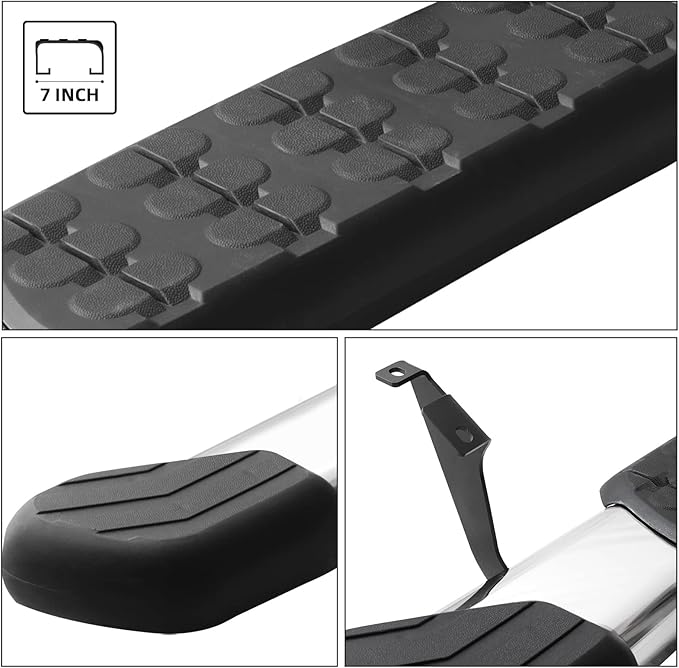 COMNOVA Side Steps Running Boards Nerf Bars Compatible for 07-21 Toyota Tundra Crew Max （4 Full Size Doors）, OE Style Oval 5 Inches Stainless Step Bars. Did not fit 2022-2025 Tundra.