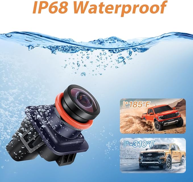 OE Backup Camera Compatible with Ford Taurus/Taurus Sho/Taurus Police 2013-2019 | Rear View Reverse Park Assist Camera | Replaces EG1Z-19G490-A, DG1Z-19G490-A, 592-224, PAC251, FO1960165