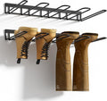 Boot Rack, Wader Hangers for wall, Metal Wall Mounted Shoe Racks, 4 Pair Boot Organizer for Tall Boots and Cowboy shoes, Boots Trays for Entryway,Garage (2 Pack)