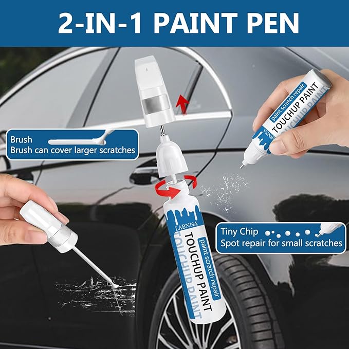 Classic Silver Metallic(1F7) Touch Up Paint for Toyota-Exact Match 2 in 1 touchup Paint Pen for Chips and Nicks Repair Car Paint Scratch Repair Kit