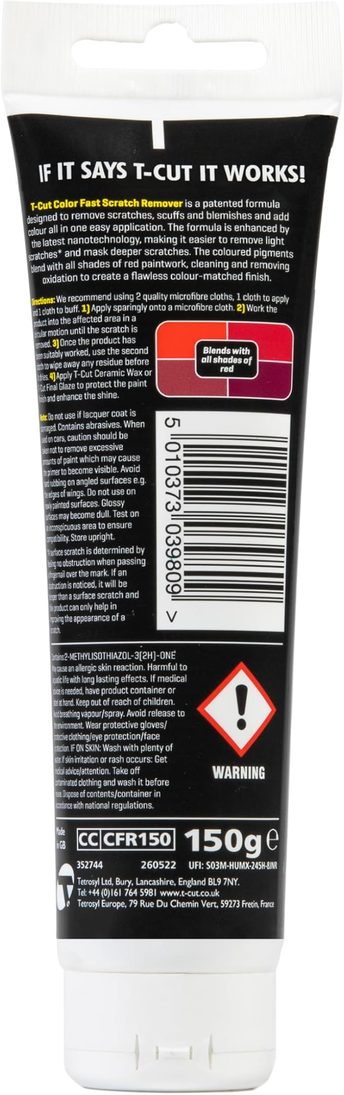 T-Cut Color Fast Red Scratch Remover, 5.3 Oz