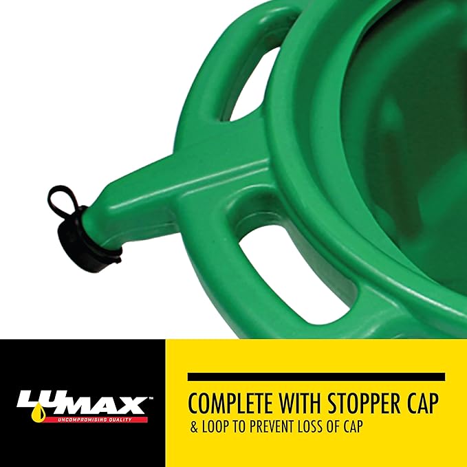 LUMAX Green 3.75 Gallon Plastic Oil Drain Pan, LX-1631