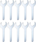 HARFINGTON 10pcs Small Wrench 24x115x2.8mm Metric U-Shaped Single Open Ended Spanner Super Thin Flat Head Galvanizing Wrench for Automotive Repair Furniture Assembly