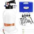 JIFETOR Transmission Fluid Pump Pneumatic Extractor and Dispenser Tool Kit, 10L ATF Fill and Evacuator Oil Can Set with 15PCS ATF Adapters 3PCS 1M Hose for Gear Oil Garage and Shop Fluid Transfer