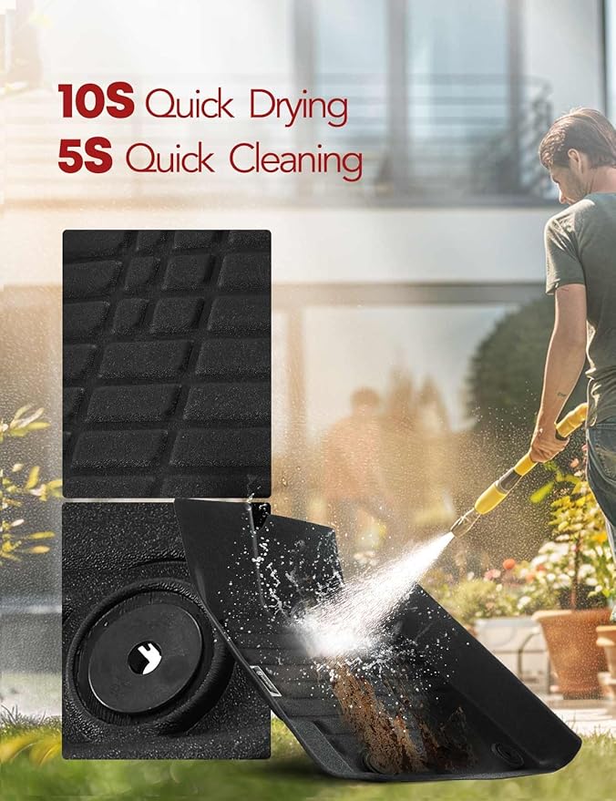 YHTAUTO Floor Mats Fit 2008-2013 Toyota Highlander(Not Hybrid), TPE All Weather Car Mats Waterproof Anti-Slip Odorless Floor Liner, Interior Car Accessories Front & 2nd Row Liner