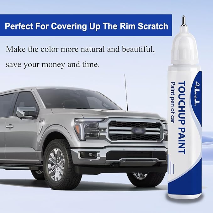 Lconic Silver Metallic(JS) Touch Up Paint for Ford -Exact Match–Chips and Nicks Car Paint Scratch Repair Kit Automotive Paint Pen for F-150/Mustang/Transit/Explorer/Ranger/Escape/Edge