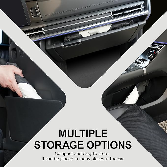 2024-2025 Upgraded for Hyundai Santa Fe Sunshade, Portable Foldable Sunshade Accessories, [Nano Ice Crystals Coating] UV Protection, Keeps Interior Cool (for Hyundai Santa Fe 2024-2025)