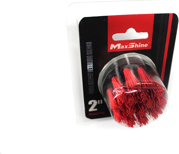 Maxshine M8 Medium-Duty Upholstery Carpet Brush with Drill Attachment - Removes and Scrubs Grime, Stains, and Spots from All Types of Upholstery and Carpets in Leather and Fabric (2")