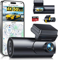 GKU Dash Cam Front and Rear Camera,4K+1080P, 5.8GHz WiFi & GPS Dash Camera for Cars,with 64G SDcard,1.47" Display Dashcam, 24HParking Mode,App Control,Super Night Vision,WDR,Support Max 256GB