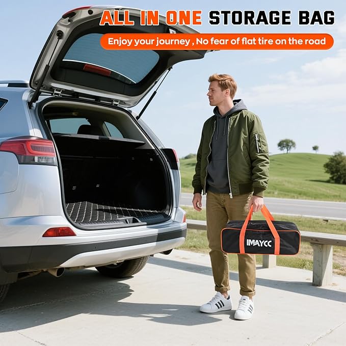 Electric Car Jack for Tesla, Portable 12V 2 Ton Tesla Tire Repair Tools, Electric Lifting Jack for Model Y/3/S/X, Tire Changing Kit for Tesla Vehicles.