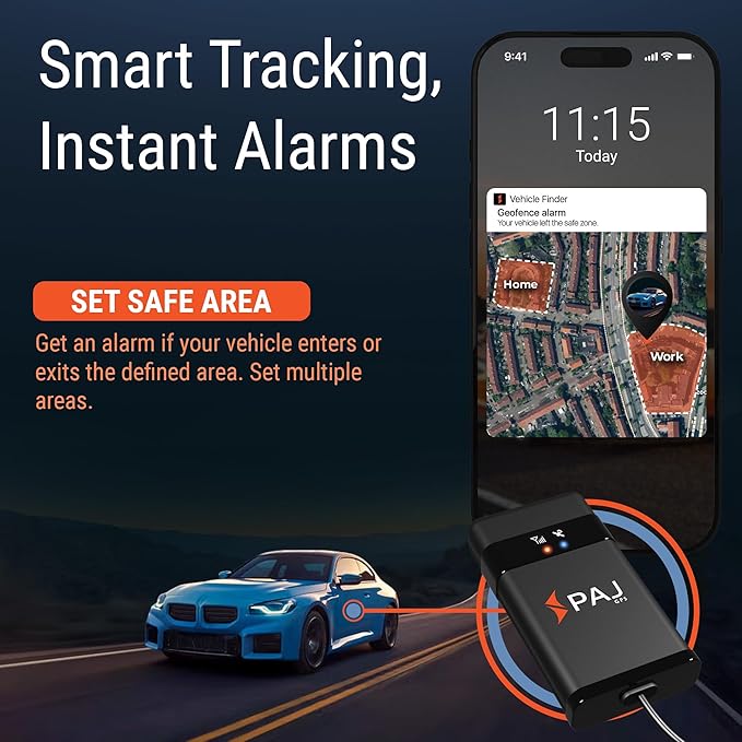 PAJ GPS Vehicle Finder 4G 2.0 - Real-Time GPS Tracker Device for Car, Motorcycles, Trucks, Bike - Direct Connection to Vehicle Battery (9-75V) - Tracking Devices with Alerts - Subscription Required