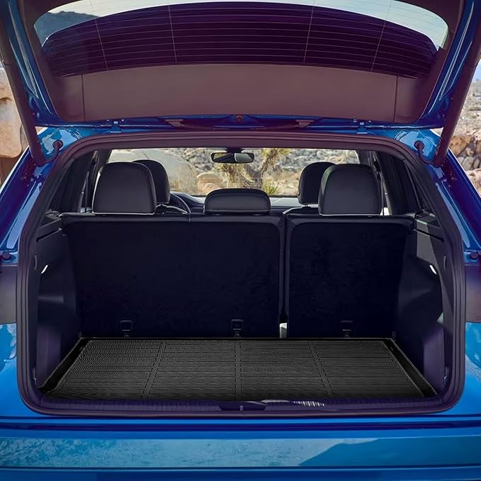 GINOWY-Floor Mats & Cargo Liner Set for Volkswagen Atlas Cross Sport 2020-2025, 5 Passenger, TPE All Weather Car Mats Floor Liners for VW Atlas Cross Sport Cargo Trunk Mat Accessories Mats