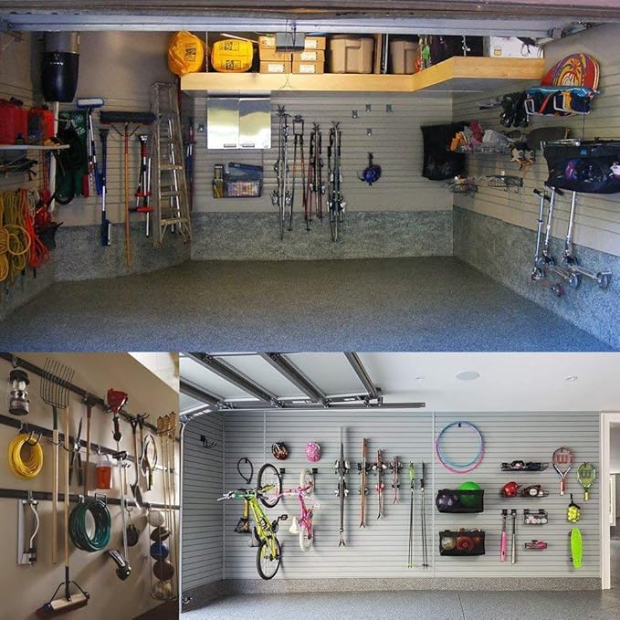 Garage Hooks, 12 Pack Wall Storage Hook Includes 2 Extension Cord Holder, Utility Organization, Heavy Duty Wall Mount Hangers for Hanging Bike, Ladder, Garden Tools