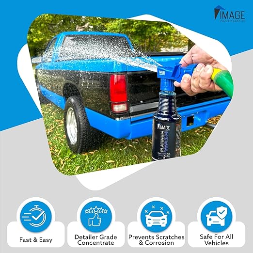 Image Wash Products - 16oz Platinum Wash Car Soap – Car Wash Foam Soap for Foam Cannon & Pressure Washer | High Gloss RV/Truck Wash Soap | Bubble Gum Scent, Detailer Grade Car Soap