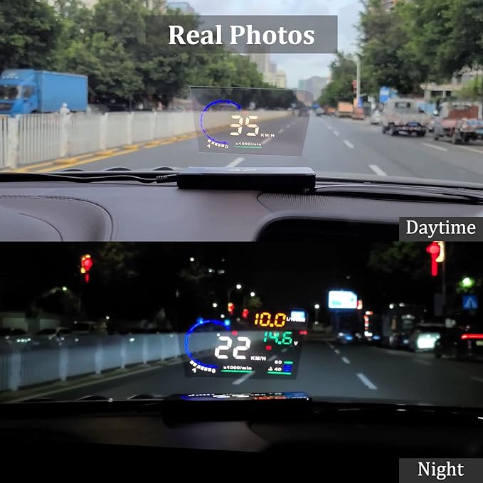 Heads Up Display for Cars, Digital Speedometer for Car A8 with OBD Function, 5.5 Inch Large Screen, HUD Speedometer for Car for All Vehicles