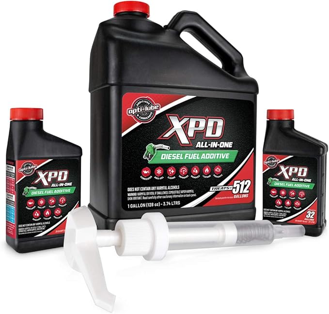 Opti-Lube XPD All-Season Diesel Fuel Additive - 1 Gallon with Accessories (Hand Pump and Standard Accessory Bottles)
