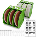 5 Inch Professional Sanding Discs Storage Bins - 6 Bins Set for Efficient Organization, Offset Snap-On Connection, Grit Classification, Space-Saving Design and Versatile Application, Green