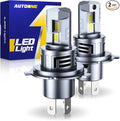 AUTOONE Upgraded H4/9003/HB2 Fog Light Bulbs, 32000LM with Fan, H4 Fog Bulb Halogen Replacement, 6500K White Quick Installation, Pack of 2