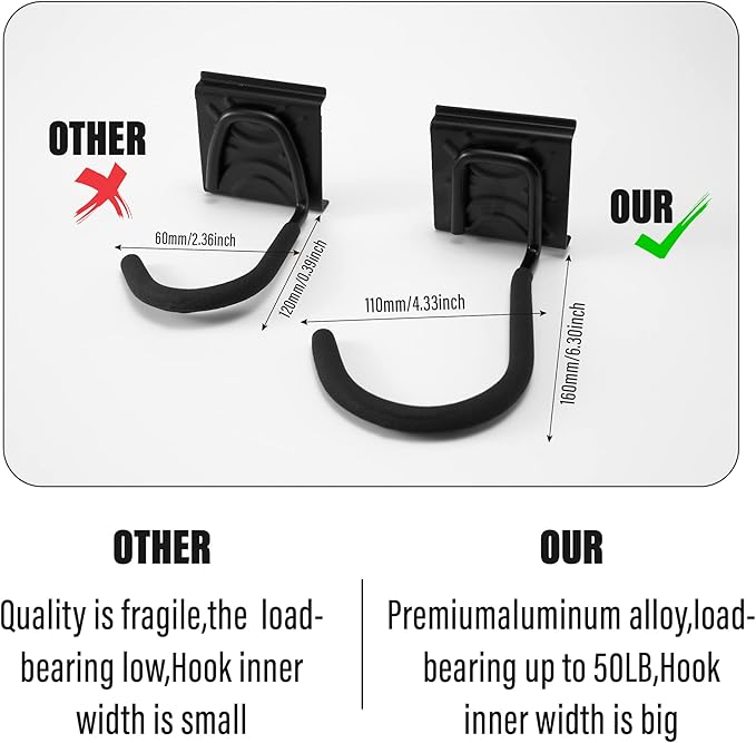 Sinoer Bike Storage Rack 6 Bike Wall Storage Rack and 3 Helmets, Heavy Duty Powder Coated Steel, Bike Rack Holds up to 66lbsfor Mountain Bikes, Multiple Bicycles,Road Bikes