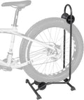 CyclingDeal Fat Snow Bike Floor Stand Parking Rack - for 24"-29" MTB Mountain & Road Bikes with Tire Width up to 5" - Bicycle Indoor Outdoor Garage Storage