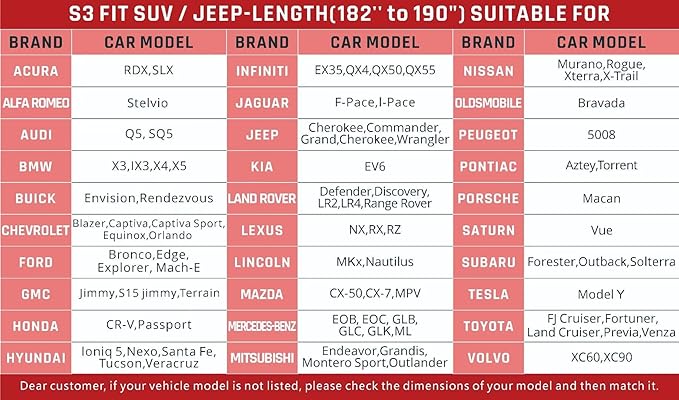 SUV Car Cover Waterproof All Weather Protection with Red Stripe Design,Universal Fit Toyota RAV4, Honda CRV, Tesla Model Y, Audi Q5, Nissan Rogue, Mazda CX-5, Kia Sorento,Hyundai Sante Fe