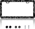 Music Notes License Plate Frame Sheet Music License Plate Frames Personalise Stainless Steel Funny Design Compatible with Standard License Plate Holder for USA Canada 6 X 12 Inch 2 Holes with Screws