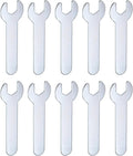 HARFINGTON 10pcs Small Wrench 10x70x1.5mm Metric U-Shaped Single Open Ended Spanner Super Thin Flat Head Galvanizing Wrench for Automotive Repair Furniture Assembly