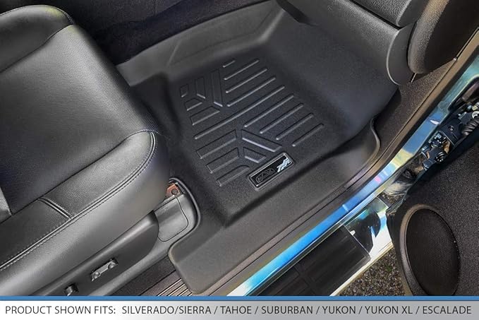 MAXLINER Custom Fit Floor Mats 2 Row Liner Set Compatible with 2007-2013 Chevrolet Avalanche