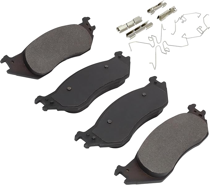 Premium Semi-Metallic Front Brake Pads (1001-1045M) Compatible with Ford E-150 2004-2006, Ford E-150 Club Wagon 2004-2005
