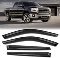 Rain Guards for Car Windows, Tape-On Window Visors Rain Guards Fit for 2019-2024 Chevy Silverado 1500/GMC Sierra 1500 Crew Cab, Window Deflectors, Vent Visors Car Accessories, 4 Pieces