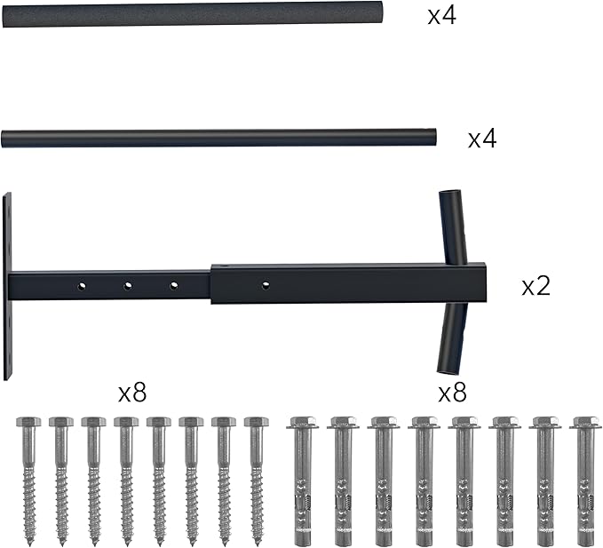 Double Kayak/Ladder Ceiling Storage Rack, Hi Port 2 Ladder Hanger Overhead Garage Kayak Ladder Rack, Holds 200 lbs, Adjustable Height Design, Black