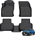 ANBINGO® Floor Mats Custom for VW Taos 2022 2023 2024 2025 S/SE/SEL AWD & FWD All Weather Protection TPE Heavy Duty Non-Slip Automotive Floor Liners Fits Front& 2nd Row VW Taos Full Set